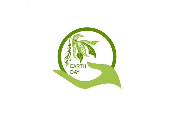Illustration Vector graphic of Green world environment logo with hand care fit for earth day elements logo design etc.