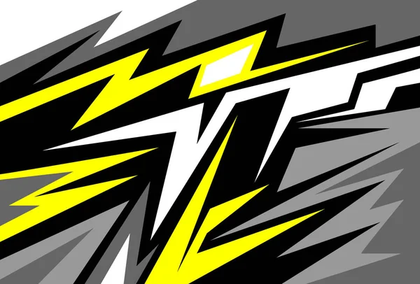 Illustration Vector graphic of Abstract Racing Stripes Background With Grey And Yellow Color   fit for Racing Design etc.