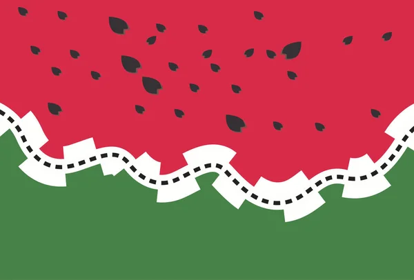Illustration Vector graphic of Abstract red green watermelon fit for aesthetic etc.
