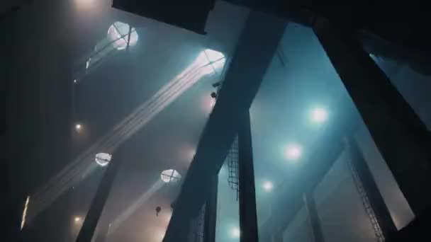Light Hits Windows Ceiling Steel Plant — Video
