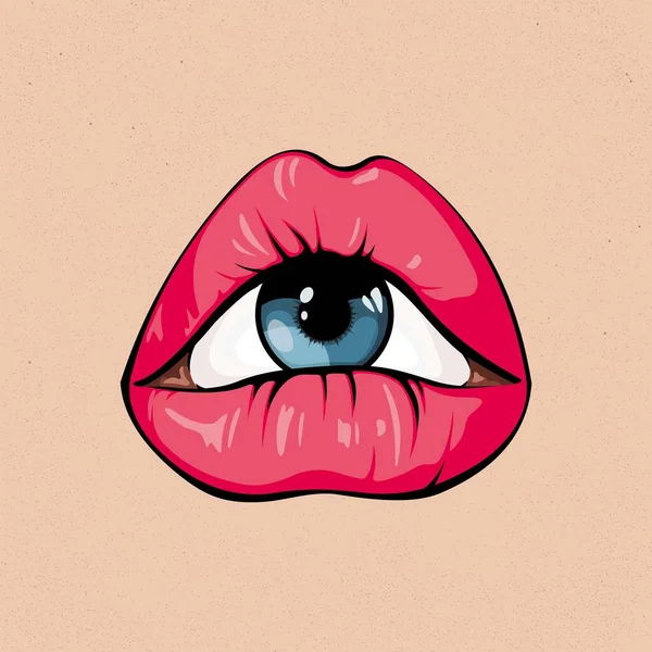 Eyelips Design Stock Beauty Represented Way Seeing Saying — Image vectorielle