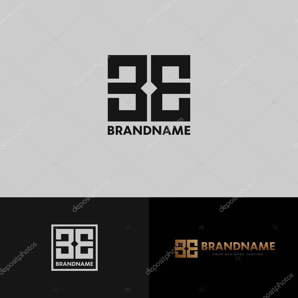Initial B E Elegant Logo Design, Initial Signature Creative Template