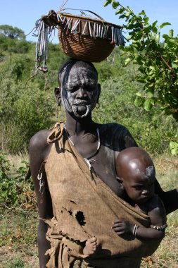 Ethiopian Woman and Baby, Southern tribes of the Omo Valley