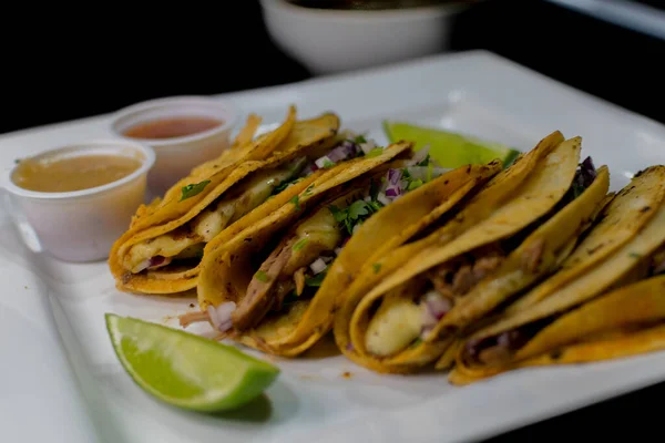 Birria Tacos Typical Street Food Mexico — Foto de Stock