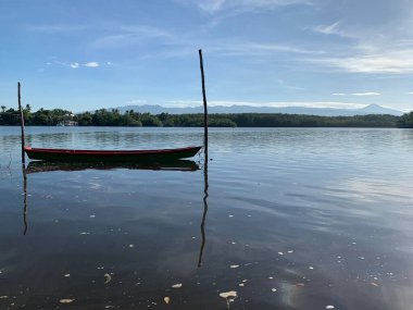 beautiful sunset in the salvadorian pacific ocean. dock