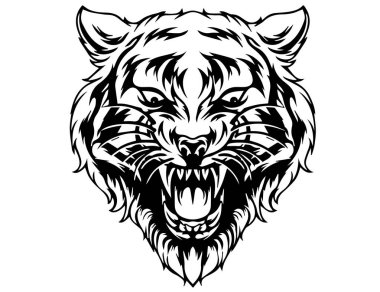 Bir kaplan kafasının vektör çizimi