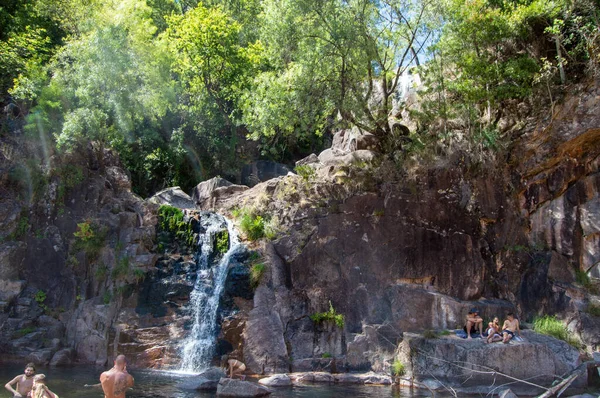 Cachoeira Taiti Geres Portugal Cascata Fecha Barjas Cascata Tahiti — Fotografia de Stock