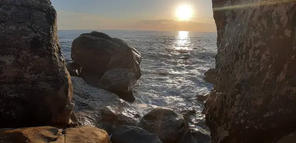 Sinyor Pedra Nın Şapelinden Gün Batımı Kumsalı — Stok fotoğraf