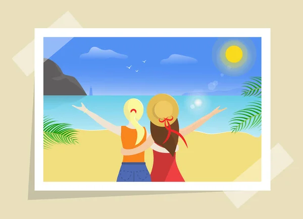 Summer holiday. Vacation with friends. Seasonal banner.