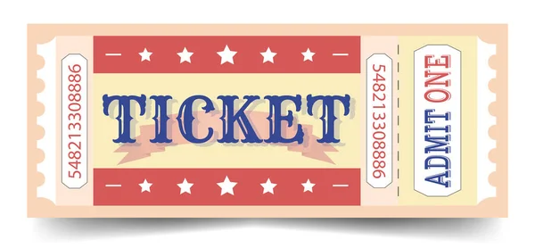 Retro ticket. Isolated vector illustration.