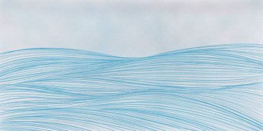 Background, banner of lines forming waves in blue colors. Texture, graphic resource. Abstract background with geometric pattern of blue lines