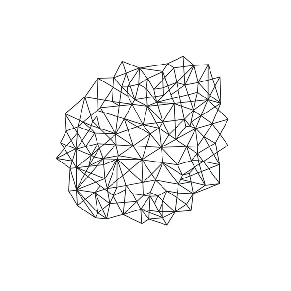Абстрактна Форма Лініями Візуалізації Технологічна Форма Мережі Або Сітка Порожніх — стокове фото
