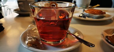 Delicious breakfast cup of tea 