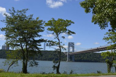 Bir parktan Jersey kıyı şeridi manzarası