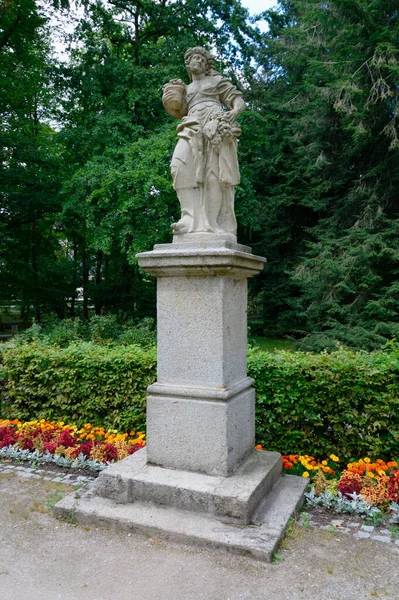 Allegory Autumn Statue Mercandinos Gardens Klatovy Czech Republic — Fotografia de Stock