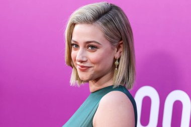 American actress Lili Reinhart wearing Miu Miu arrives at the Los Angeles Premiere Of Netflix's 'Look Both Ways' held at the Netflix Tudum Theater on August 16, 2022 in Hollywood, Los Angeles, California, United States. 