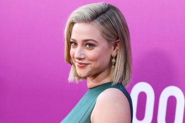 American actress Lili Reinhart wearing Miu Miu arrives at the Los Angeles Premiere Of Netflix's 'Look Both Ways' held at the Netflix Tudum Theater on August 16, 2022 in Hollywood, Los Angeles, California, United States. 