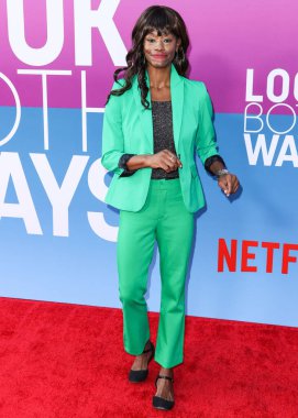 American actress Sufe Bradshaw arrives at the Los Angeles Premiere Of Netflix's 'Look Both Ways' held at the Netflix Tudum Theater on August 16, 2022 in Hollywood, Los Angeles, California, United States. 