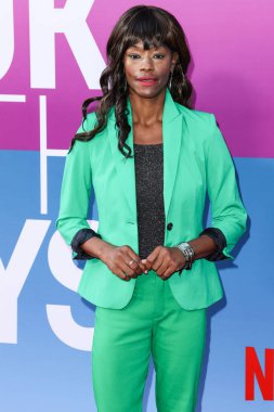 American actress Sufe Bradshaw arrives at the Los Angeles Premiere Of Netflix's 'Look Both Ways' held at the Netflix Tudum Theater on August 16, 2022 in Hollywood, Los Angeles, California, United States. 