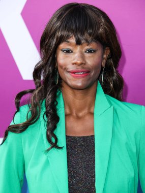 American actress Sufe Bradshaw arrives at the Los Angeles Premiere Of Netflix's 'Look Both Ways' held at the Netflix Tudum Theater on August 16, 2022 in Hollywood, Los Angeles, California, United States. 