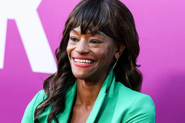 American actress Sufe Bradshaw arrives at the Los Angeles Premiere Of Netflix's 'Look Both Ways' held at the Netflix Tudum Theater on August 16, 2022 in Hollywood, Los Angeles, California, United States. 