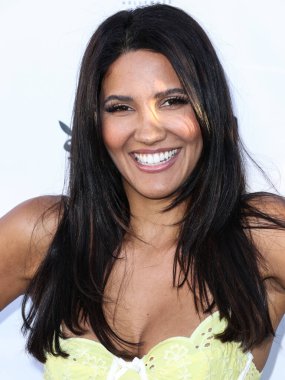 American comedian and model Celisa Franco (CJ Franco) arrives at the Eugenia Kuzmina And Playboy Launch Reception held at The Godfrey Hotel Hollywood on August 18, 2022 in Hollywood, Los Angeles, California, United States. 