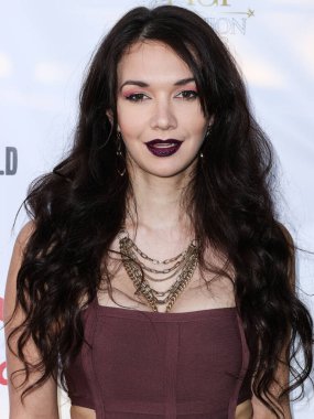 Venezuelan actress and model Dominika van Santen arrives at the Eugenia Kuzmina And Playboy Launch Reception held at The Godfrey Hotel Hollywood on August 18, 2022 in Hollywood, Los Angeles, California, United States. 