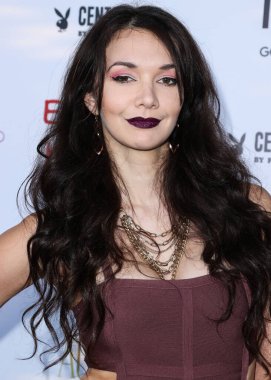 Venezuelan actress and model Dominika van Santen arrives at the Eugenia Kuzmina And Playboy Launch Reception held at The Godfrey Hotel Hollywood on August 18, 2022 in Hollywood, Los Angeles, California, United States. 