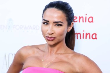 British YouTuber Natasha Grano Graziano arrives at the Eugenia Kuzmina And Playboy Launch Reception held at The Godfrey Hotel Hollywood on August 18, 2022 in Hollywood, Los Angeles, California, United States. 