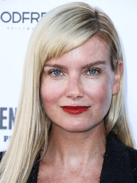 Russian-American actress Eugenia Kuzmina arrives at the Eugenia Kuzmina And Playboy Launch Reception held at The Godfrey Hotel Hollywood on August 18, 2022 in Hollywood, Los Angeles, California, United States. 