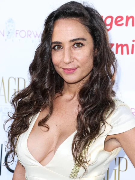 American actress Natalie Lymor arrives at the Eugenia Kuzmina And Playboy Launch Reception held at The Godfrey Hotel Hollywood on August 18, 2022 in Hollywood, Los Angeles, California, United States.