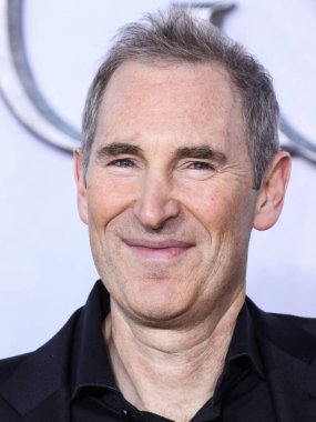 American business executive and Chief Executive Officer (CEO) of Amazon Andy Jassy arrives at the Los Angeles Premiere Of Amazon Prime Video's 'The Lord Of The Rings: The Rings Of Power' Season 1 held at The Culver Studios on August 15, 2022 