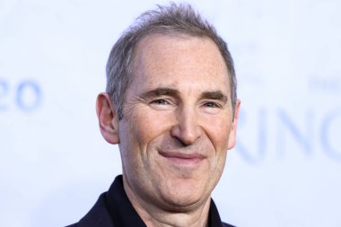 American business executive and Chief Executive Officer (CEO) of Amazon Andy Jassy arrives at the Los Angeles Premiere Of Amazon Prime Video's 'The Lord Of The Rings: The Rings Of Power' Season 1 held at The Culver Studios on August 15, 2022 