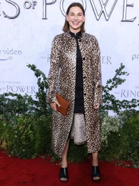 Christiane Paul arrives at the Los Angeles Premiere Of Amazon Prime Video's 'The Lord Of The Rings: The Rings Of Power' Season 1 held at The Culver Studios on August 15, 2022 in Culver City, Los Angeles, California, United States. 