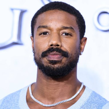 American actor Michael B. Jordan wearing a Chanel top and The Row trousers arrives at the Los Angeles Premiere Of Amazon Prime Video's 'The Lord Of The Rings: The Rings Of Power' Season 1 held at The Culver Studios on August 15, 2022 in Culver City