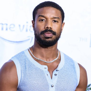 American actor Michael B. Jordan wearing a Chanel top and The Row trousers arrives at the Los Angeles Premiere Of Amazon Prime Video's 'The Lord Of The Rings: The Rings Of Power' Season 1 held at The Culver Studios on August 15, 2022 in Culver City