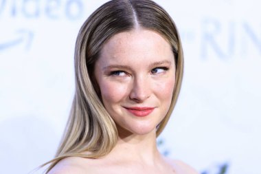 Welsh actress Morfydd Clark arrives at the Los Angeles Premiere Of Amazon Prime Video's 'The Lord Of The Rings: The Rings Of Power' Season 1 held at The Culver Studios on August 15, 2022 in Culver City, Los Angeles, California, United States.
