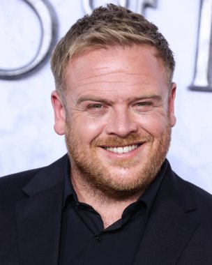 Owain Arthur arrives at the Los Angeles Premiere Of Amazon Prime Video's 'The Lord Of The Rings: The Rings Of Power' Season 1 held at The Culver Studios on August 15, 2022 in Culver City, Los Angeles, California, United States