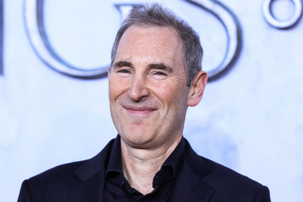 American business executive and Chief Executive Officer (CEO) of Amazon Andy Jassy arrives at the Los Angeles Premiere Of Amazon Prime Video's 'The Lord Of The Rings: The Rings Of Power' Season 1 held at The Culver Studios on August 15, 2022 