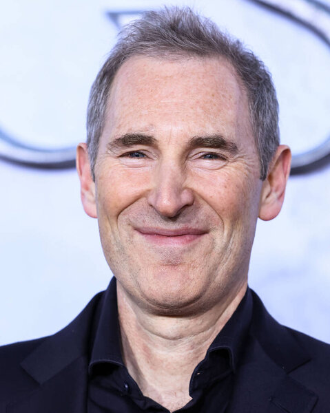 American business executive and Chief Executive Officer (CEO) of Amazon Andy Jassy arrives at the Los Angeles Premiere Of Amazon Prime Video's 'The Lord Of The Rings: The Rings Of Power' Season 1 held at The Culver Studios on August 15, 2022 