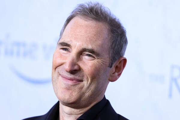 American business executive and Chief Executive Officer (CEO) of Amazon Andy Jassy arrives at the Los Angeles Premiere Of Amazon Prime Video's 'The Lord Of The Rings: The Rings Of Power' Season 1 held at The Culver Studios on August 15, 2022 