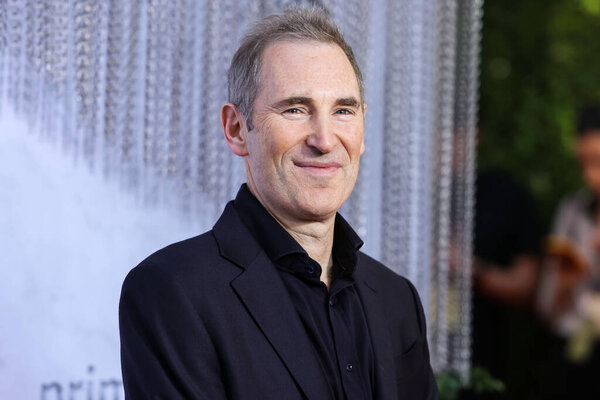 American business executive and Chief Executive Officer (CEO) of Amazon Andy Jassy arrives at the Los Angeles Premiere Of Amazon Prime Video's 'The Lord Of The Rings: The Rings Of Power' Season 1 held at The Culver Studios on August 15, 2022 