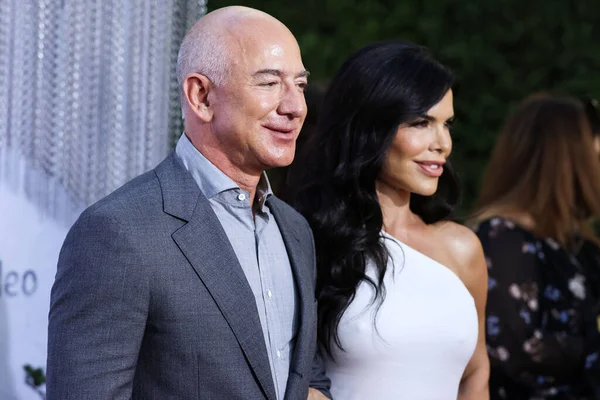 American Entrepreneur Jeff Bezos Girlfriend Lauren Sanchez Arrive Los Angeles — Stockfoto