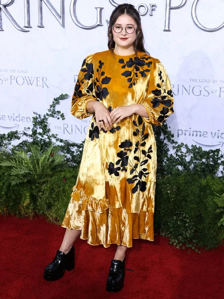 Megan Richards arrives at the Los Angeles Premiere Of Amazon Prime Video's 'The Lord Of The Rings: The Rings Of Power' Season 1 held at The Culver Studios on August 15, 2022 in Culver City, Los Angeles, California, United States. 