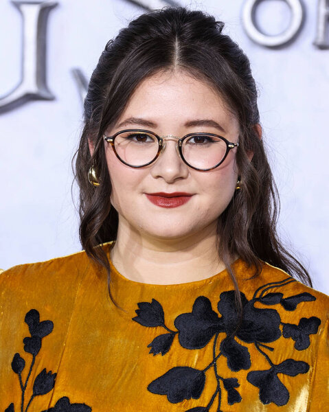 Megan Richards arrives at the Los Angeles Premiere Of Amazon Prime Video's 'The Lord Of The Rings: The Rings Of Power' Season 1 held at The Culver Studios on August 15, 2022 in Culver City, Los Angeles, California, United States. 