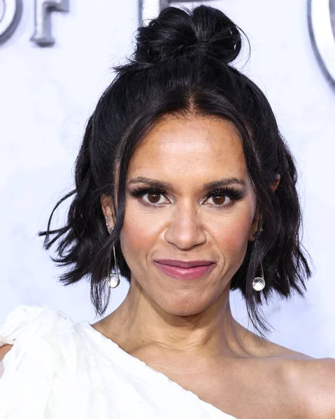 Australian actress Sara Zwangobani arrives at the Los Angeles Premiere Of Amazon Prime Video's 'The Lord Of The Rings: The Rings Of Power' Season 1 held at The Culver Studios on August 15, 2022 in Culver City, Los Angeles, California, United States. 