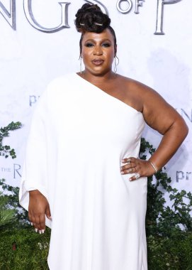Sophia Nomvete arrives at the Los Angeles Premiere Of Amazon Prime Video's 'The Lord Of The Rings: The Rings Of Power' Season 1 held at The Culver Studios on August 15, 2022 in Culver City, Los Angeles, California, United States.