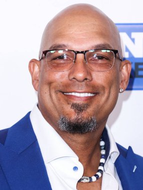 American former professional baseball outfielder David Justice arrives at the 22nd Annual Harold And Carole Pump Foundation Gala held at The Beverly Hilton Hotel on August 19, 2022 in Beverly Hills, Los Angeles, California, United States. 