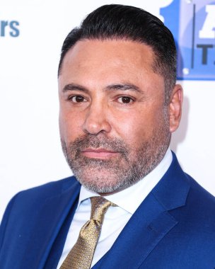 American boxing promoter and former professional boxer Oscar De La Hoya arrives at the 22nd Annual Harold And Carole Pump Foundation Gala held at The Beverly Hilton Hotel on August 19, 2022 in Beverly Hills, Los Angeles, California, United States.