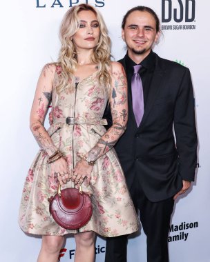 American model Paris Jackson and brother/American actor Prince Jackson arrive at the 22nd Annual Harold And Carole Pump Foundation Gala held at The Beverly Hilton Hotel on August 19, 2022 in Beverly Hills, Los Angeles, California, United States. 